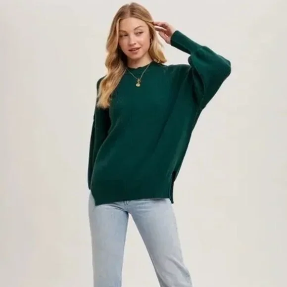 CLEAR OUT!! Ribbed Mock Neck Pullover - Picture 5 of 9